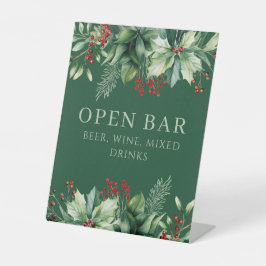 Elegant Kerstmis Reclamebord Met Voetstuk