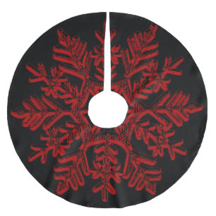 Elegant Kerstmis Red Snowflake Holiday Black Kerstboom Rok