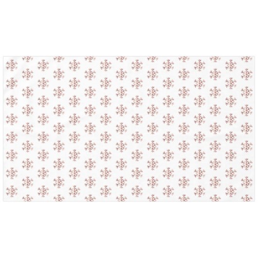 Elegant Kerstmis Roos Gold Snowflakes Patroon Tafelkleed (Voorkant (Horizontaal))