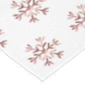 Elegant Kerstmis Roos Gold Snowflakes Patroon Tafelkleed (Gekanteld)