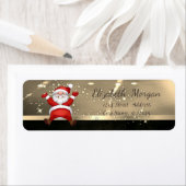 Elegant Kerstmis, Santa Claus, Faux Gold Etiket (Insitu)