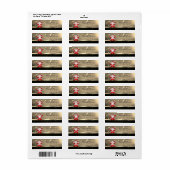 Elegant Kerstmis, Santa Claus, Faux Gold Etiket (Full Sheet)