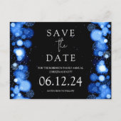 Elegant Kerstmis Save De Datum Gouden Winter Marin Aankondigingskaart (Voorkant)