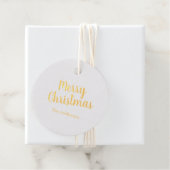 Elegant Kerstmis Script Bedankjes Labels (Met doos)