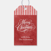 Elegant Kerstmis-script Cadeaulabel (Achterkant)