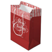Elegant Kerstmis-script Medium Cadeauzakje (Voorkant Gekanteld)