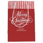 Elegant Kerstmis-script Medium Cadeauzakje (Voorkant)