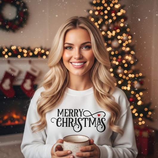 Elegant Kerstmis Script Trui