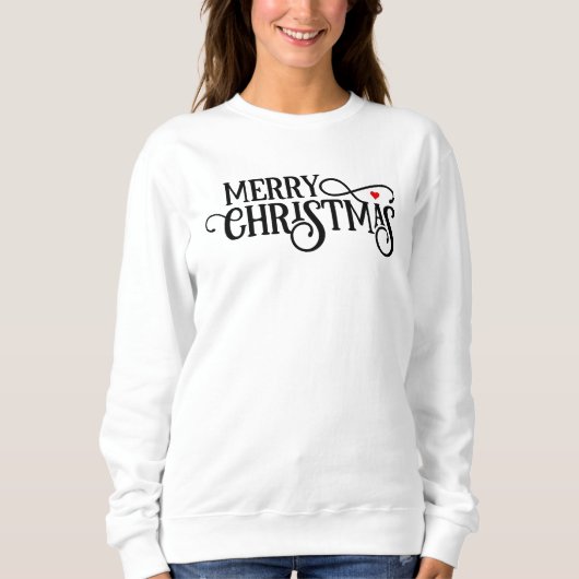 Elegant Kerstmis Script  Trui (Voorkant)