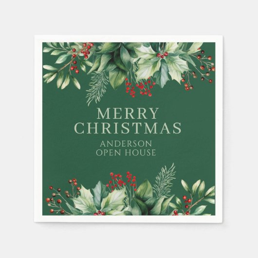 Elegant Kerstmis Servet (Voorkant)