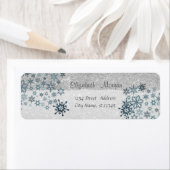 Elegant, Kerstmis, Snowflakes, Glitterij Etiket (Insitu)