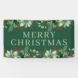 Elegant Kerstmis Spandoek