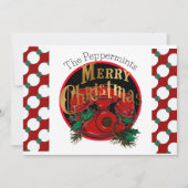 Elegant Kerstmis Telefoon Gepersonaliseerd Feestdagenkaart (Voorkant)