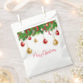 Elegant Kerstmis Wreater Boarder met Ornamenten Bedankzakje (Geknipt)