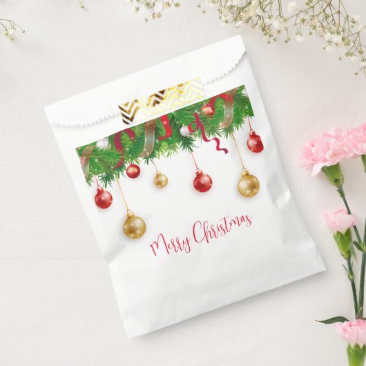 Elegant Kerstmis Wreater Boarder met Ornamenten Bedankzakje (Gezegeld)