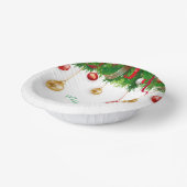 Elegant Kerstmis Wreater Boarder met Ornamenten Papieren Kommen (Gebogen)