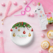 Elegant Kerstmis Wreater Boarder met Ornamenten Papieren Kommen (Feest)