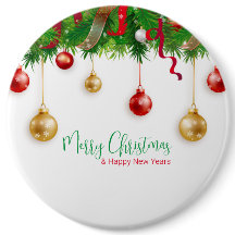 Elegant Kerstmis Wreater Boarder met Ornamenten