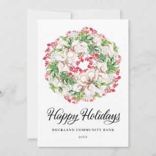 Elegant kerstmis Wreater Corporate Holiday Card Feestdagenkaart