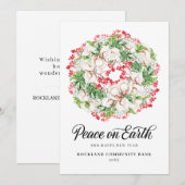 Elegant kerstmis Wreater Corporate Holiday Card Feestdagenkaart (Voorkant / Achterkant)