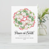 Elegant kerstmis Wreater Corporate Holiday Card Feestdagenkaart (Staand voorkant)