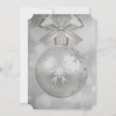 Elegant Kerstmis Wreater Ornamenten Red Invitation Kaart (Achterkant)