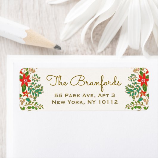 Elegant Kerstmis Wreath Etiket (Insitu)