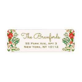 Elegant Kerstmis Wreath Etiket