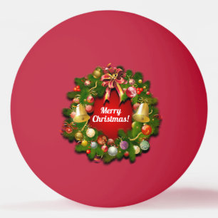 Elegant Kerstmis Wreath Ping Pong Ball