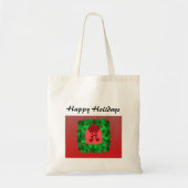 Elegant Kerstmis Wreath Tote Bag (Voorkant)