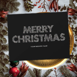 Elegant Kerstmis Zakelijk Zwart & Wit Feestdagenkaart