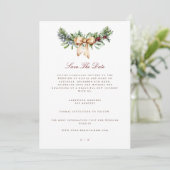 Elegant Kerstmisdecor sparen de Kaart van het datu (Staand voorkant)