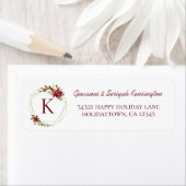 Elegant kerstmonogram met geometrische olievloeist etiket (Insitu)