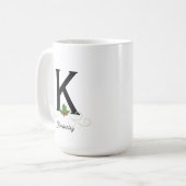 Elegant kerstmonogram Mok (Voorkant links)