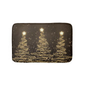 Elegant kerstmousserende bomen Gold Badmat (Voorkant)