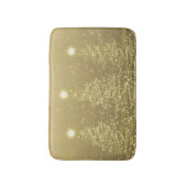 Elegant kerstmousserende bomen Gold Badmat (Voorkant Verticaal)