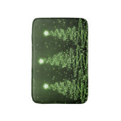 Elegant kerstmousserende bomen Groen Badmat (Voorkant Verticaal)