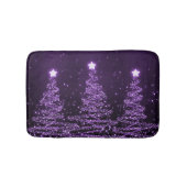 Elegant kerstmousserende bomen Paars Badmat (Voorkant)