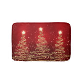 Elegant kerstmousserende bomen rood badmat (Voorkant)