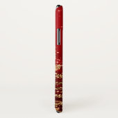 Elegant kerstmousserende bomen rood Case-Mate iPhone case (Achterkant / rechts)