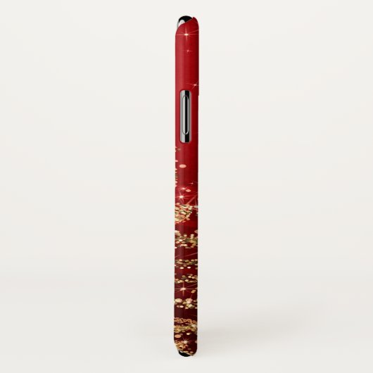 Elegant kerstmousserende bomen rood Case-Mate iPhone case (Achterkant / rechts)