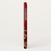 Elegant kerstmousserende bomen rood Case-Mate iPhone case (Achterkant/links)