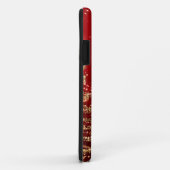 Elegant kerstmousserende bomen rood Case-Mate iPhone case (Achterkant/rechts)