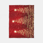 Elegant kerstmousserende bomen rood fleece deken (Voorkant)