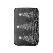 Elegant kerstmousserende bomen Silver Badmat (Voorkant Verticaal)