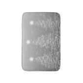 Elegant kerstmousserende bomen Silver  Badmat (Voorkant Verticaal)