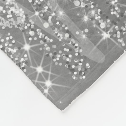 Elegant kerstmousserende bomen Silver Fleece Deken (Hoek)