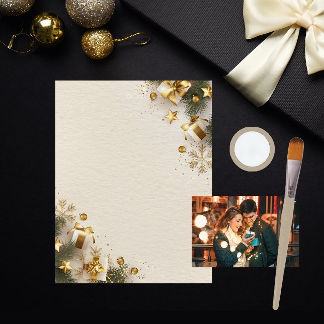 Elegant kerstochtend plakboekpapier (Creator heeft geüpload)