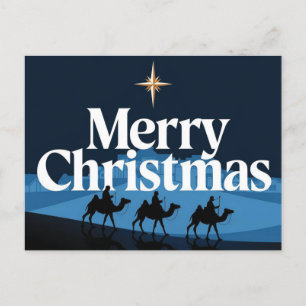 Elegant kerstontwerp - De ster van Bethlehem Briefkaart