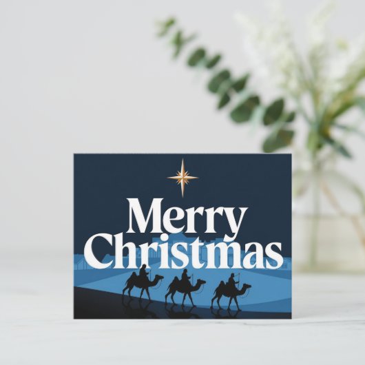 Elegant kerstontwerp - De ster van Bethlehem Briefkaart (Staand voorkant)